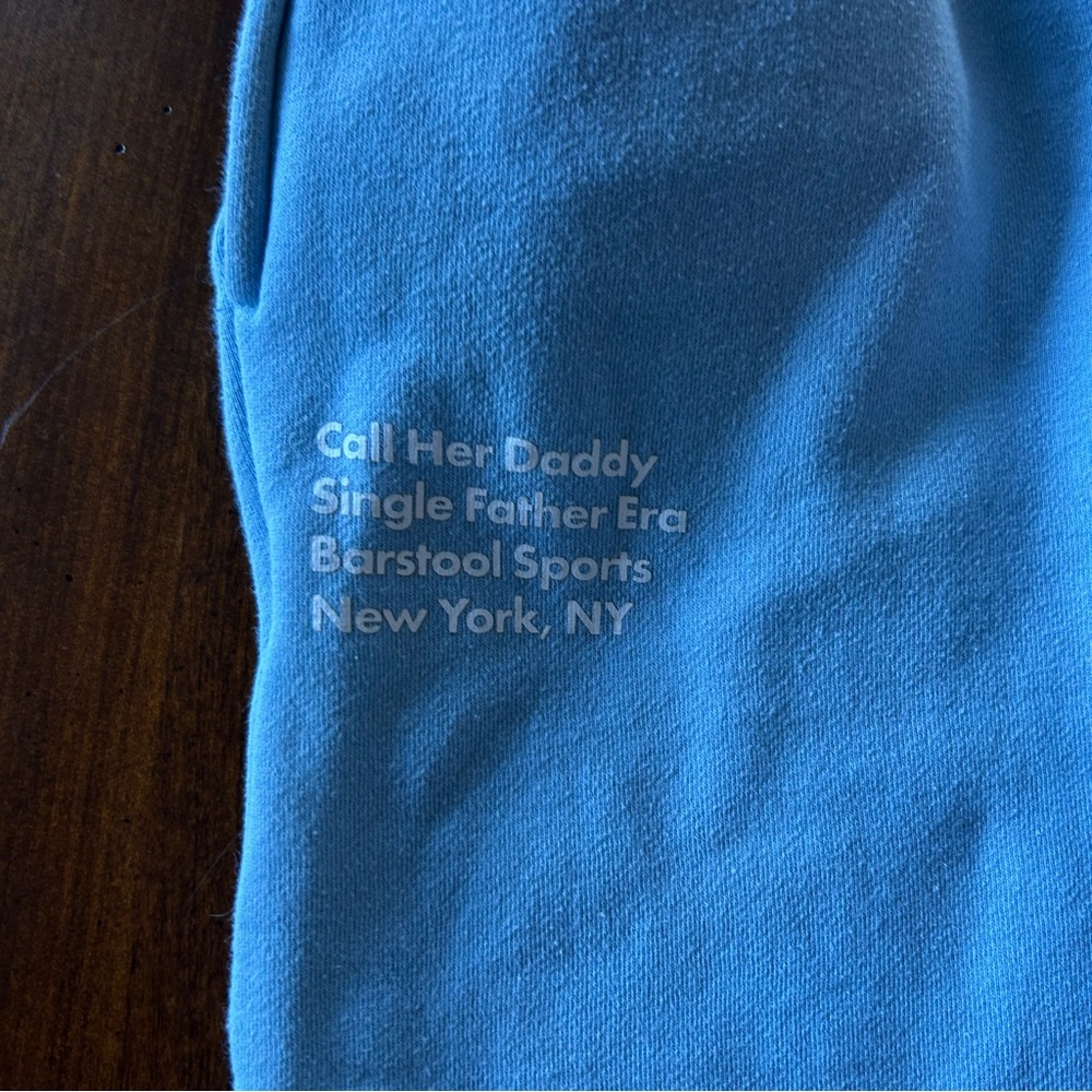 Call Her Daddy sweatpants, blue